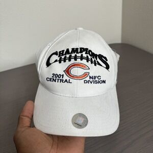 VTG 2021 Reebok Football Cap Mens‎ One Size White Chicago Bears Championship NWT